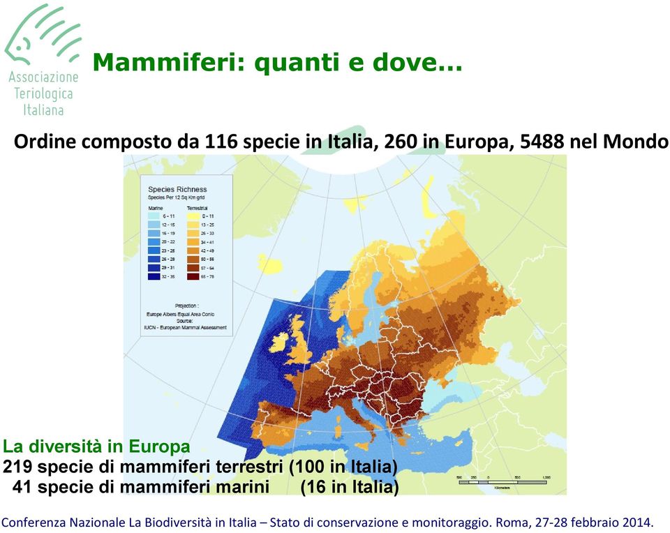 Europa, 5488 nel Mondo La diversità in Europa 219