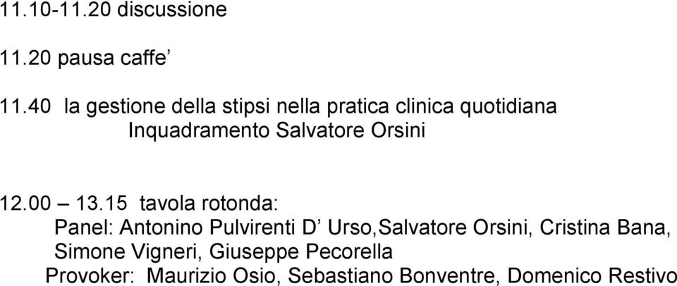 Salvatore Orsini 12.00 13.