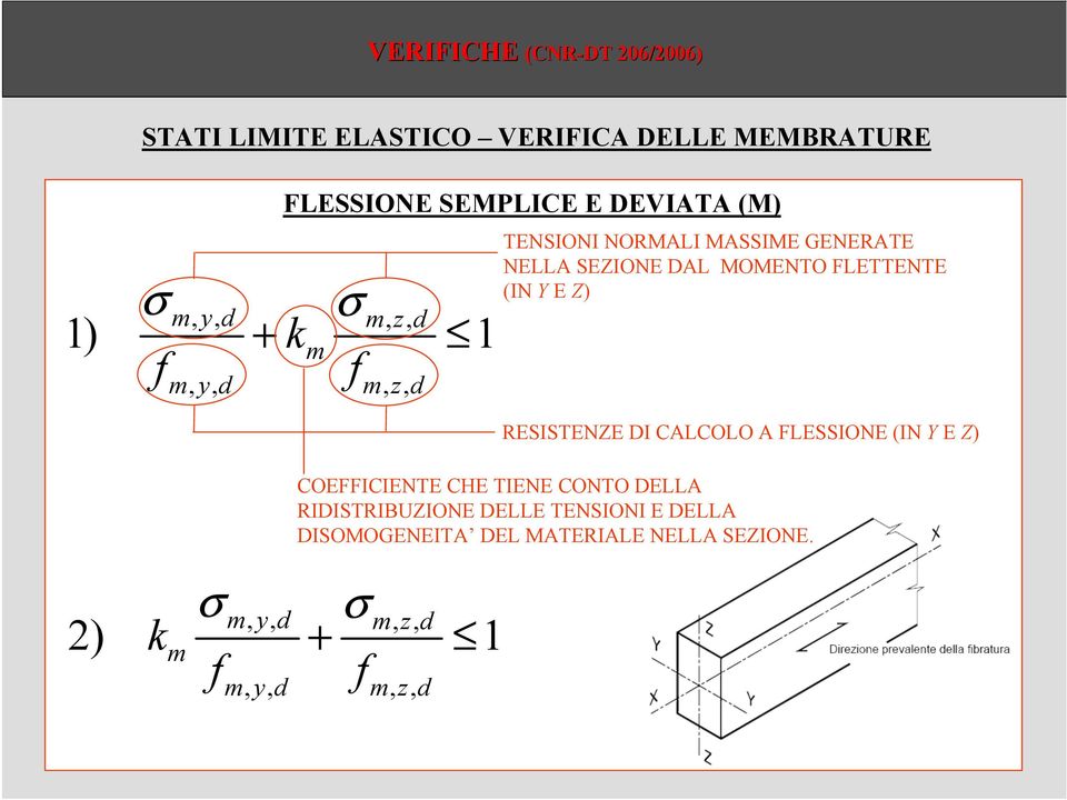 GENERATE NELLA SEZIONE DAL MOMENTO FLETTENTE (IN Y E Z) RESISTENZE DI CALCOLO A FLESSIONE (IN Y E Z)