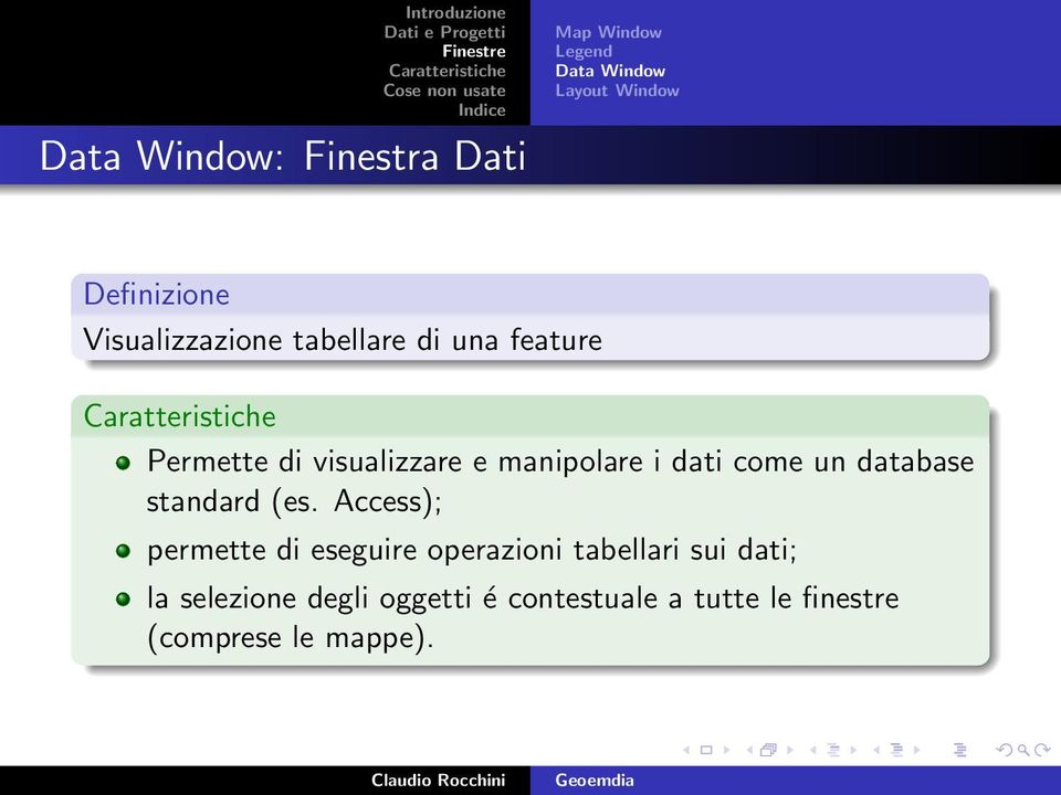 dati come un database standard (es.