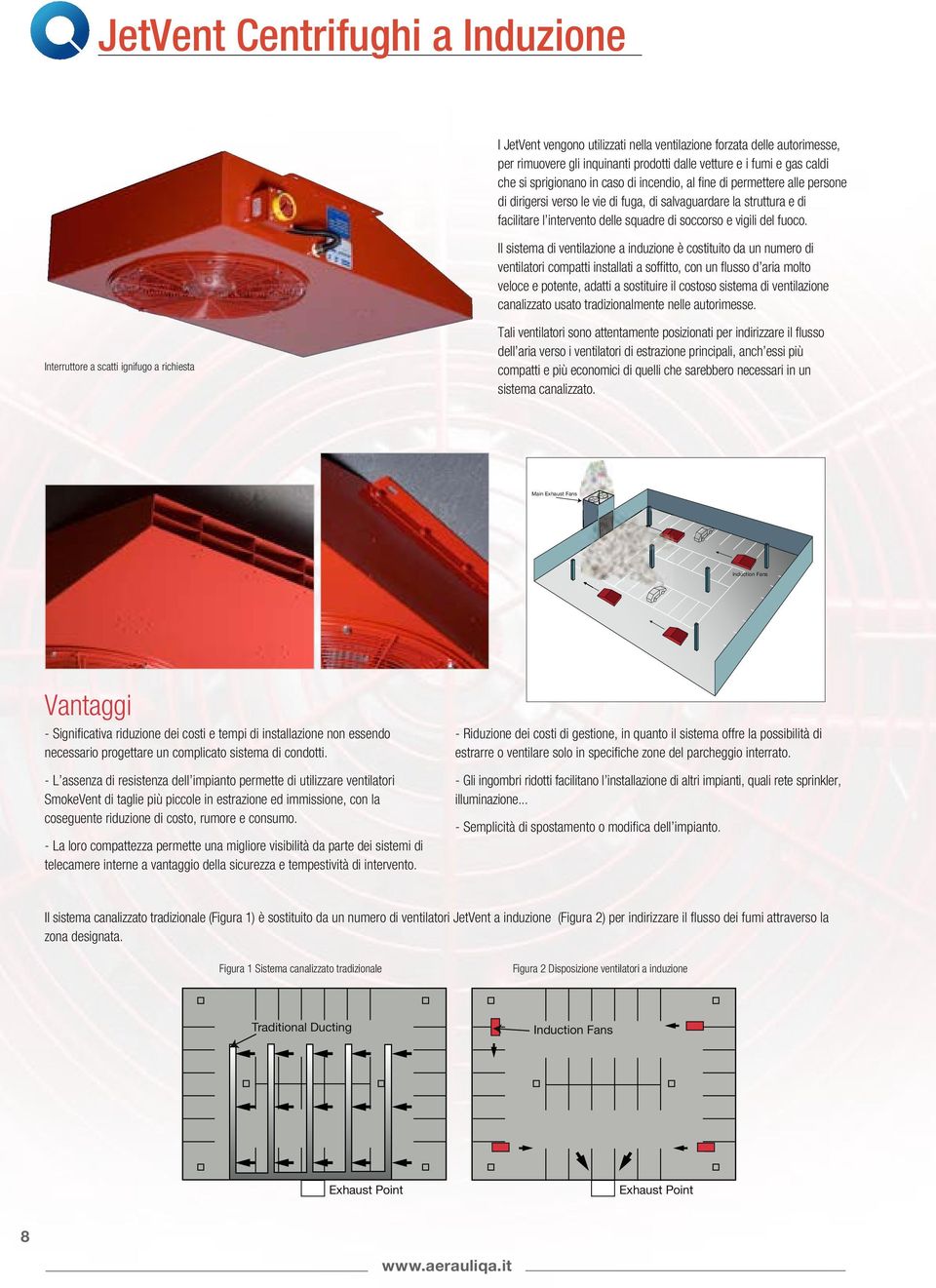 Il sistema di ventilazione a induzione è costituito da un numero di ventilatori compatti installati a soffitto, con un flusso d aria molto veloce e potente, adatti a sostituire il costoso sistema di