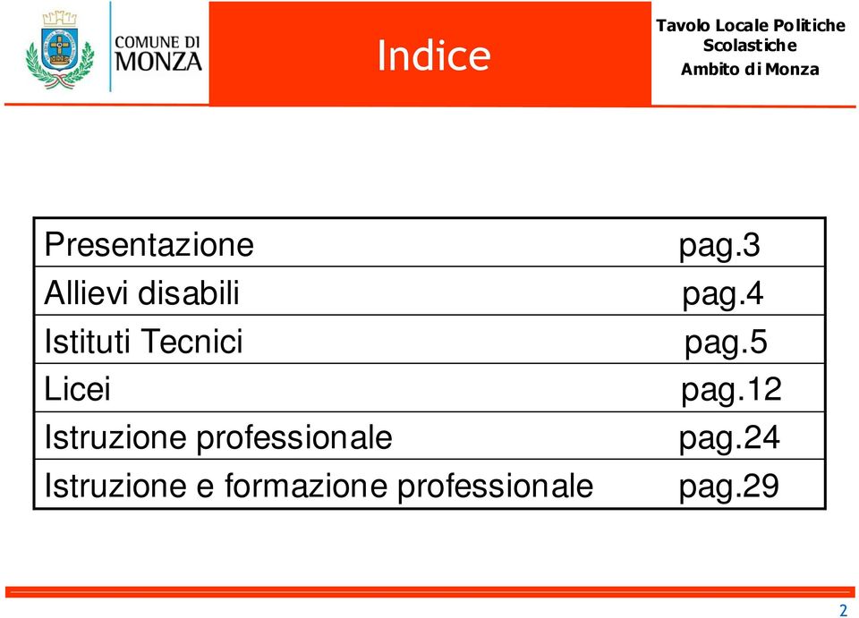 professionale Istruzione e formazione