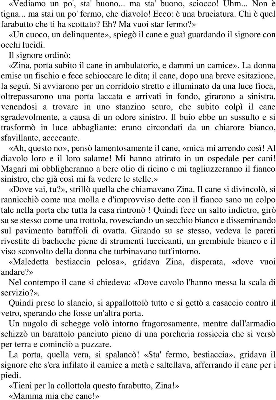 La donna emise un fischio e fece schioccare le dita; il cane, dopo una breve esitazione, la seguì.