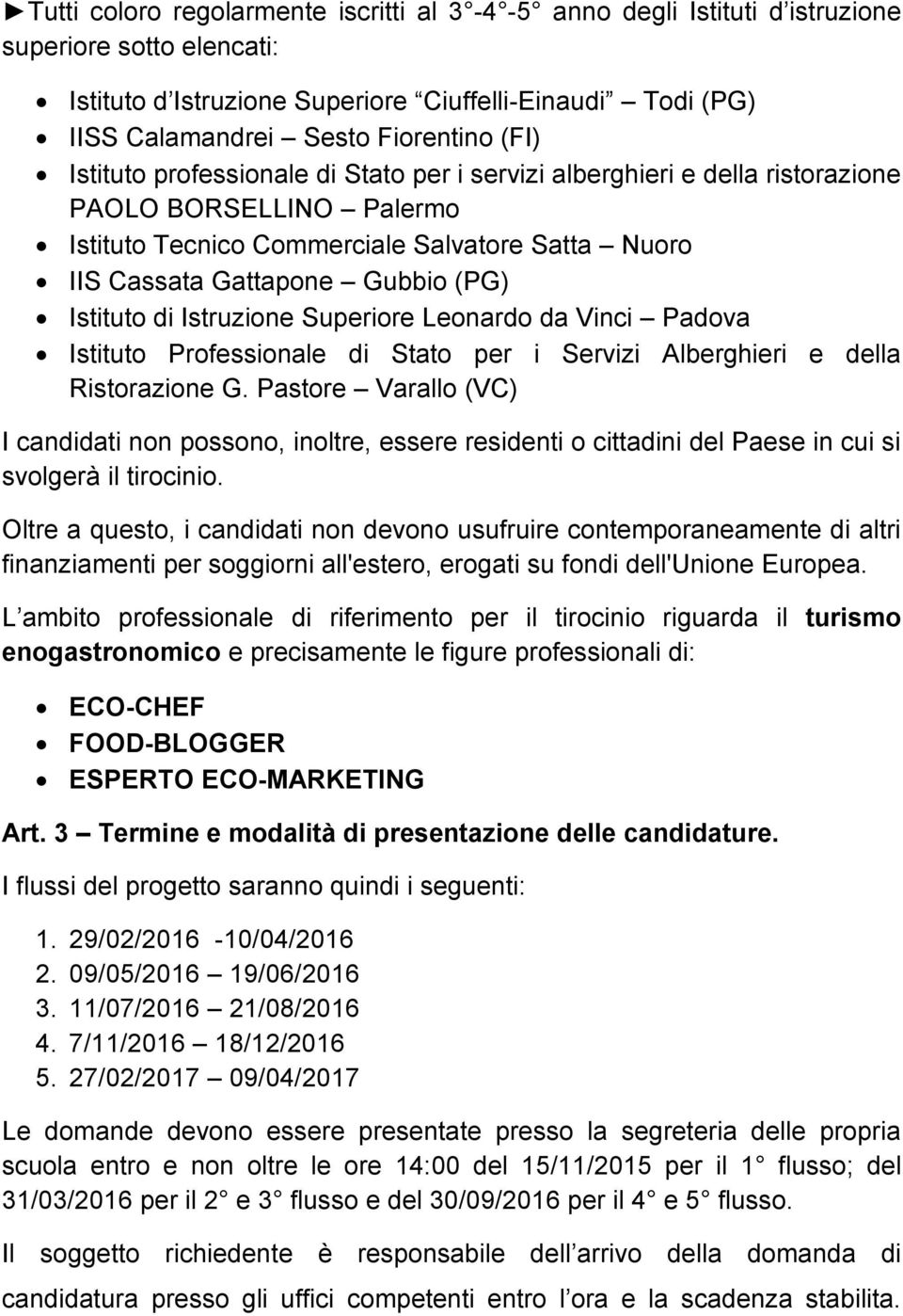 Istituto di Istruzione Superiore Leonardo da Vinci Padova Istituto Professionale di Stato per i Servizi Alberghieri e della Ristorazione G.