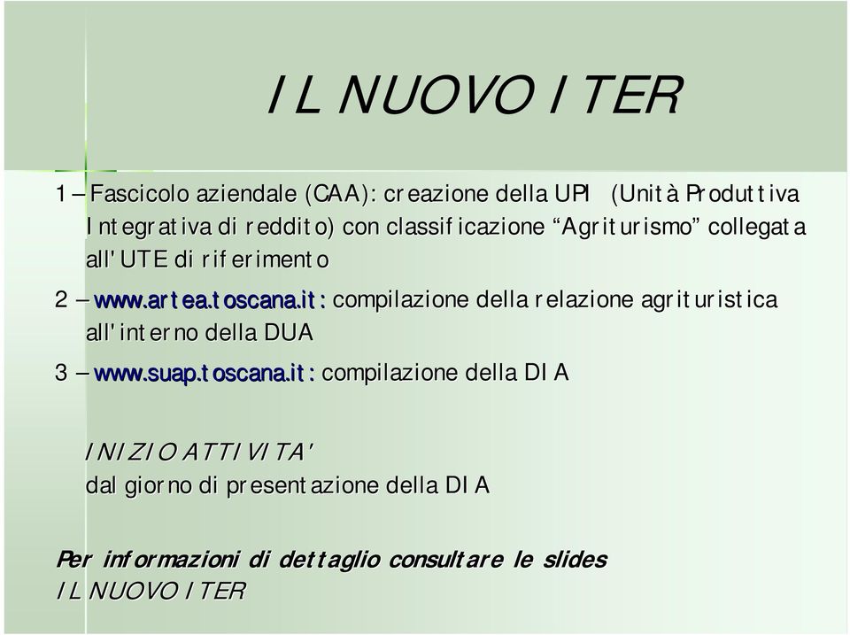 it: compilazione della relazione agrituristica all'interno della DUA 3 www.suap.toscana.