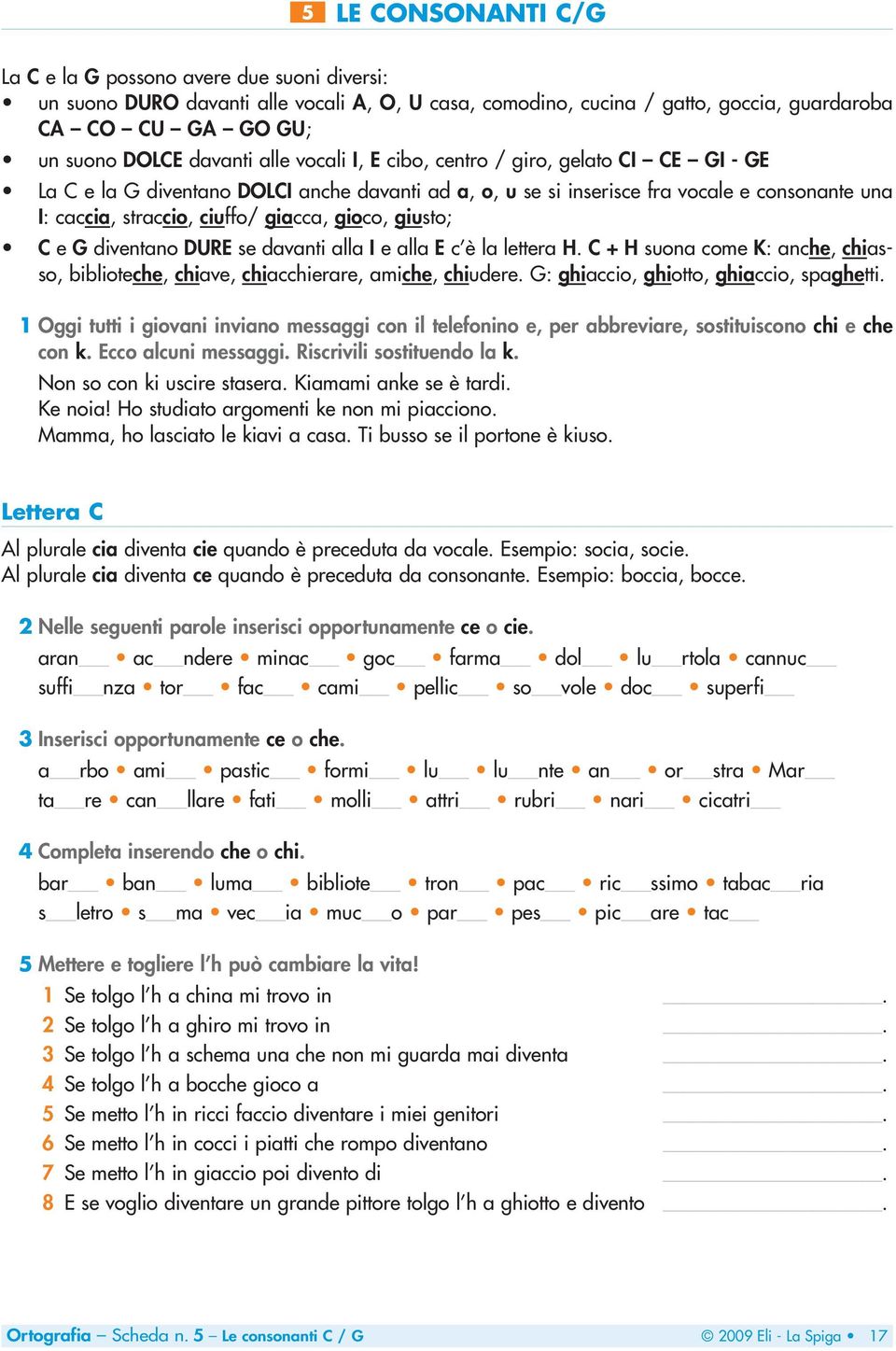 Ortografia Schede Di Italiano L2 Pdf Download Gratuito