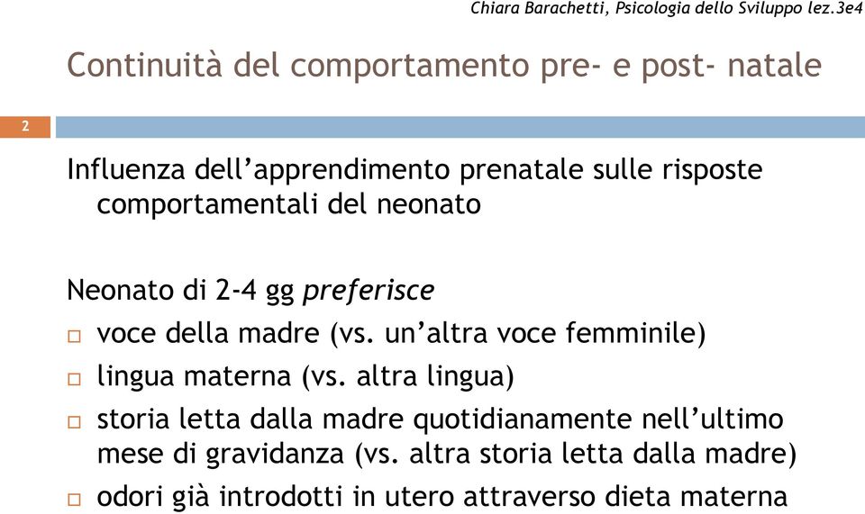 un altra voce femminile) lingua materna (vs.