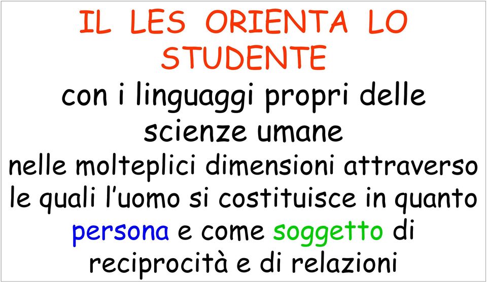 attraverso le quali l uomo si costituisce in