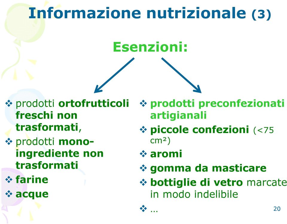 farine acque prodotti preconfezionati artigianali piccole confezioni