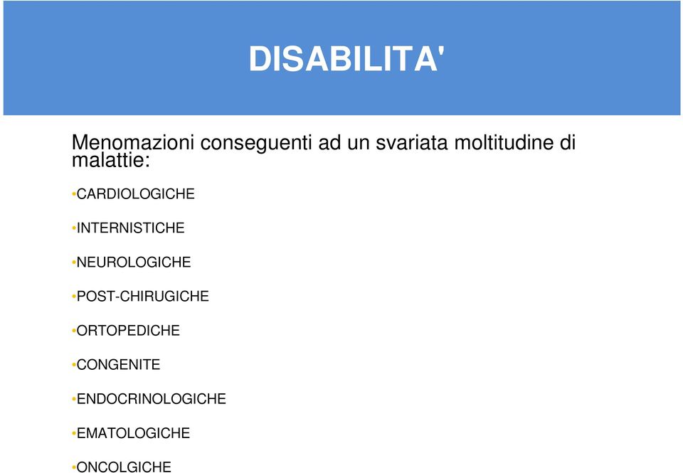 INTERNISTICHE NEUROLOGICHE POST-CHIRUGICHE