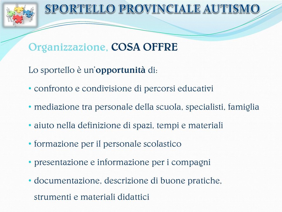 definizione di spazi, tempi e materiali formazione per il personale scolastico presentazione e