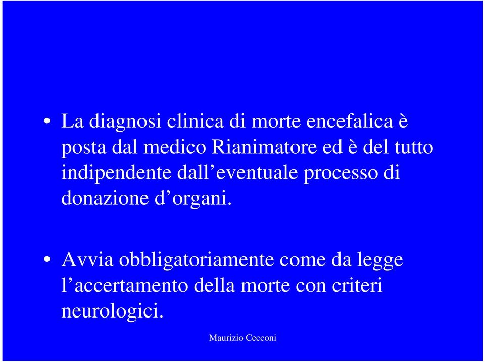 processo di donazione d organi.