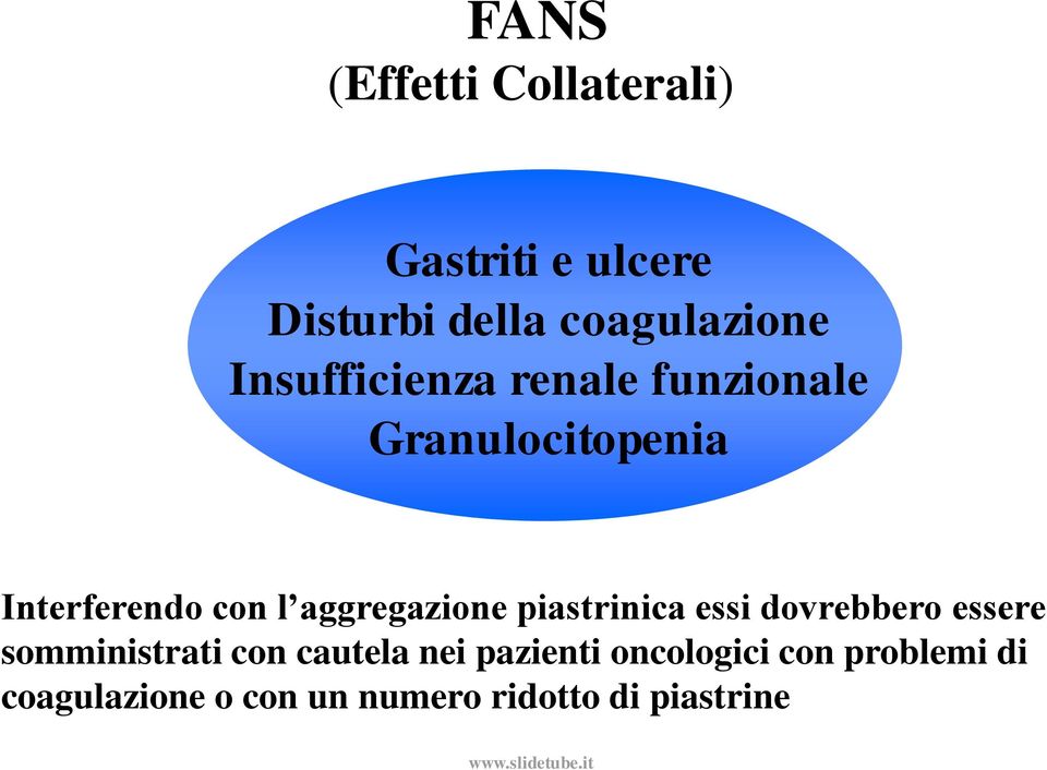 aggregazione piastrinica essi dovrebbero essere somministrati con cautela