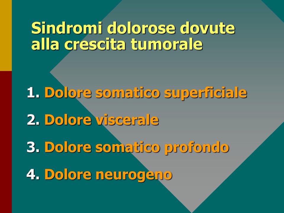 Dolore somatico superficiale 2.