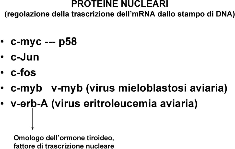 (virus mieloblastosi aviaria) v-erb-a (virus eritroleucemia