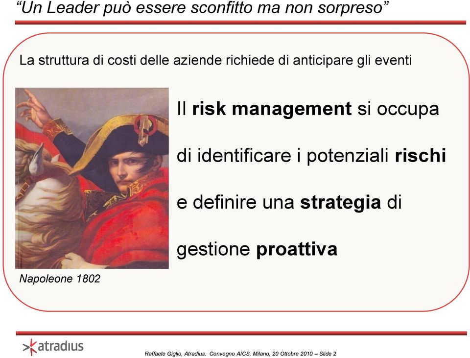 occupa di identificare i potenziali rischi e definire una strategia di gestione