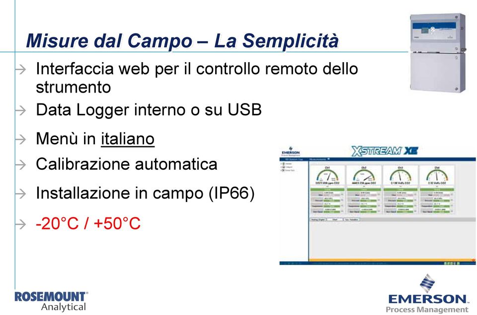 Logger interno o su USB Menù in italiano