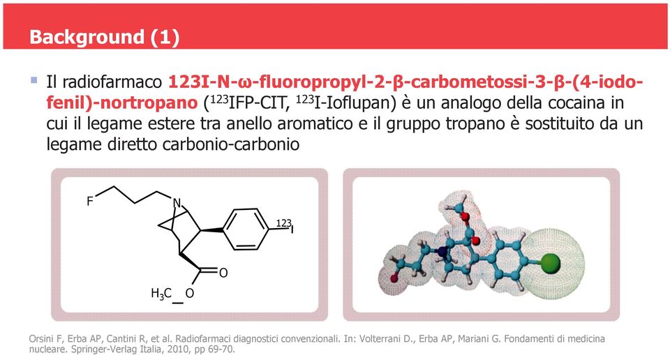 un legame diretto carbonio-carbonio F N 123 H 3 C O O Orsini F, Erba AP, Cantini R, et al.