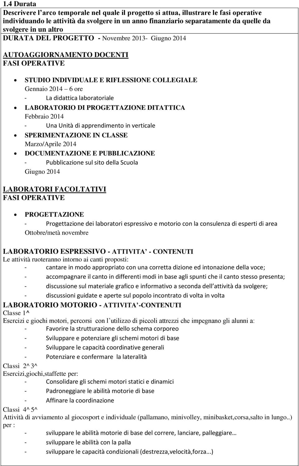 LABORATORIO DI PROGETTAZIONE DITATTICA Febbraio 2014 - Una Unità di apprendimento in verticale SPERIMENTAZIONE IN CLASSE Marzo/Aprile 2014 DOCUMENTAZIONE E PUBBLICAZIONE - Pubblicazione sul sito