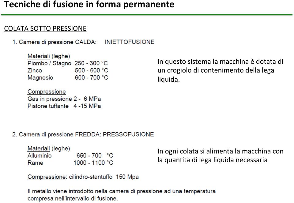 della lega liquida.