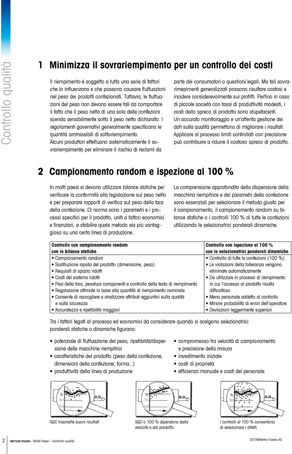 I regolamenti governativi generalmente specificano le quantità ammissibili di sottoriempimento.