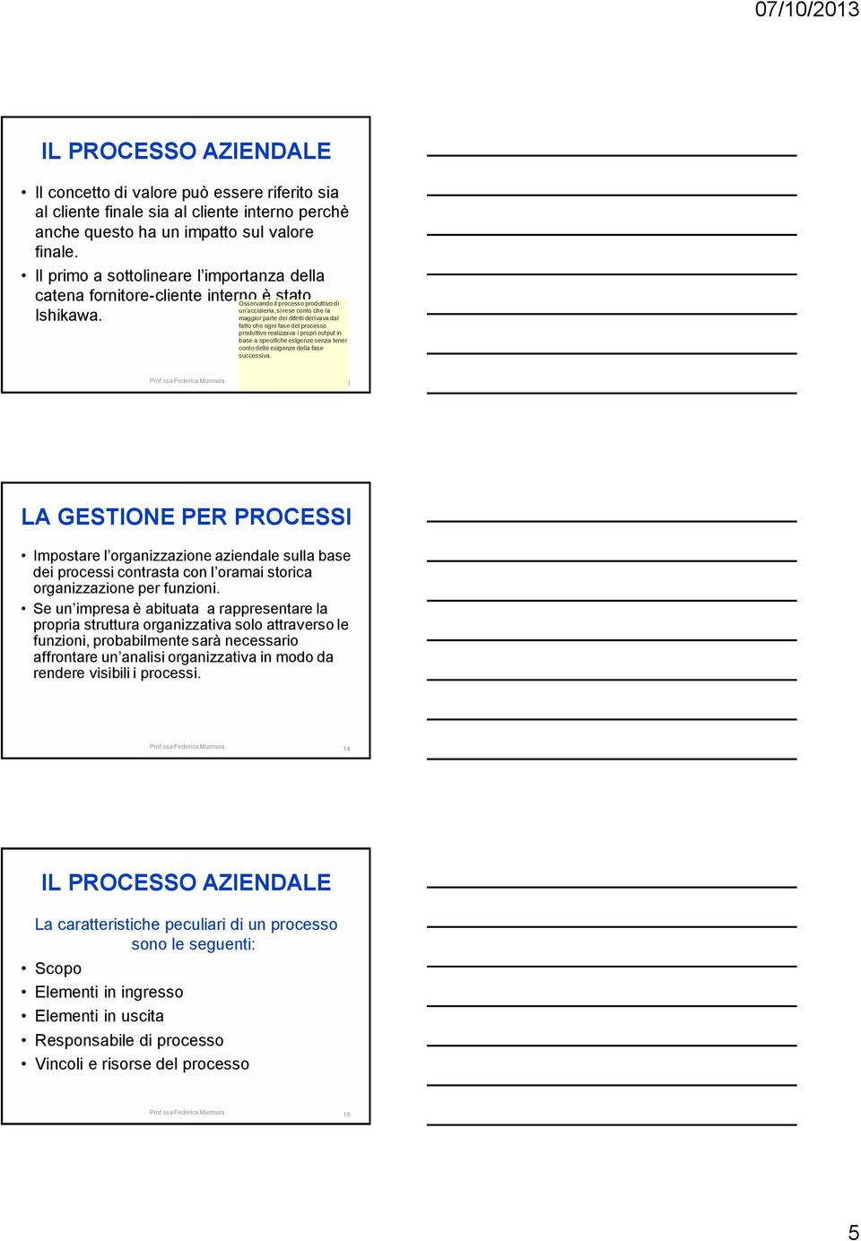 Osservando il processo produttivo di un acciaieria, si rese conto che la maggior parte dei difetti derivava dal fatto che ogni fase del processo produttivo realizzava i propri output in base a