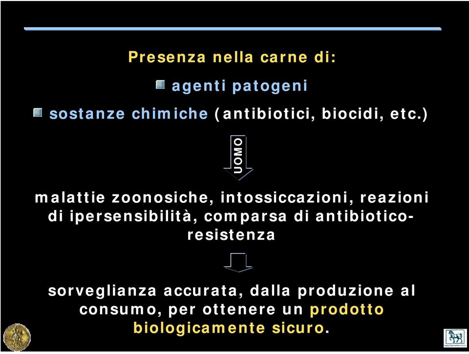 ) UOMO malattie zoonosiche, intossiccazioni, reazioni di ipersensibilità,