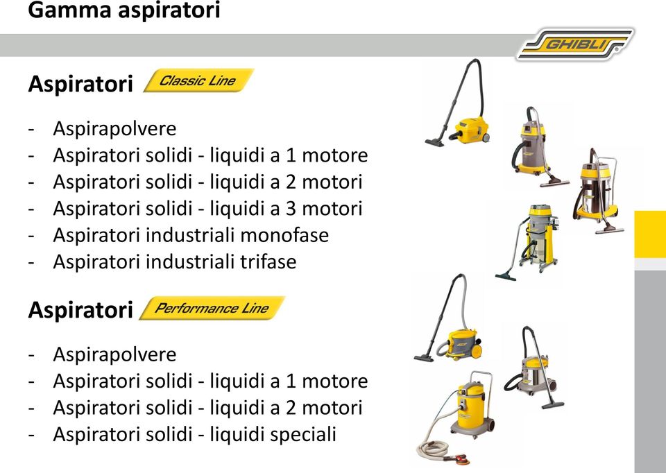 industriali monofase - Aspiratori industriali trifase Aspiratori - Aspirapolvere - Aspiratori