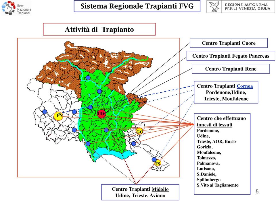Udine, Trieste, Aviano Centro che effettuano innesti di tessuti Pordenone, Udine, Trieste, AOR,