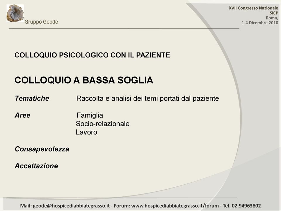 Raccolta e analisi dei temi portati dal