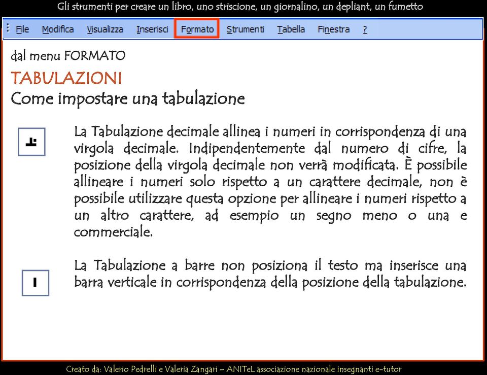 È possibile allineare i numeri solo rispetto a un carattere decimale, non è possibile utilizzare questa opzione per allineare i numeri rispetto a