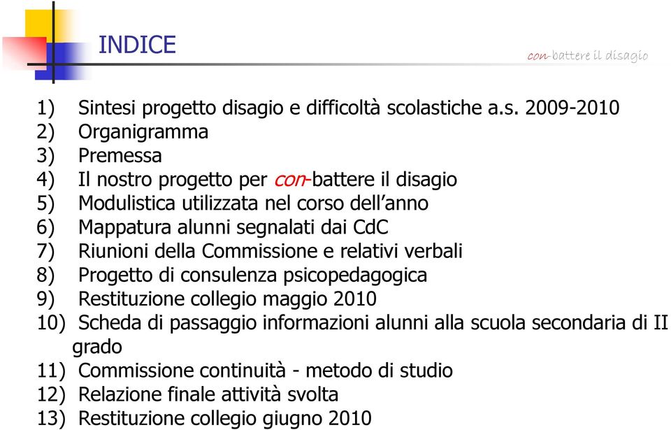 progetto disa