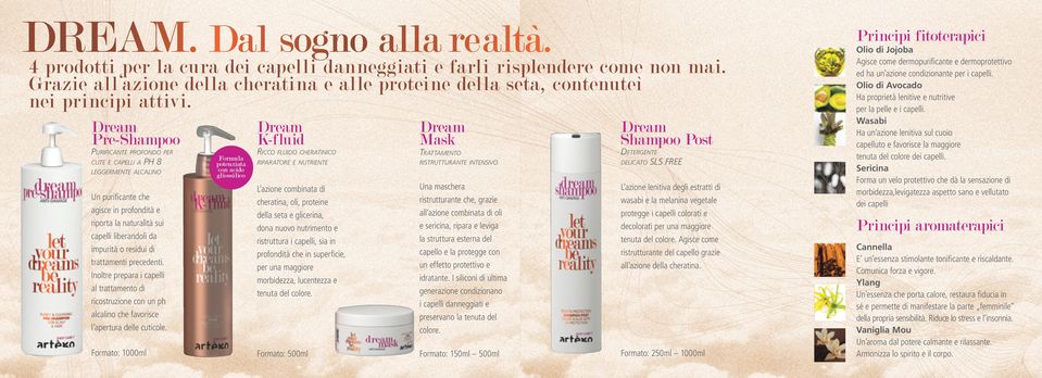 Dream Pre-Shampoo Purificante profondo per cute e capelli a PH 8 leggermente alcalino Un purificante che agisce in profondità e riporta la naturalità sui capelli liberandoli da impurità o residui di