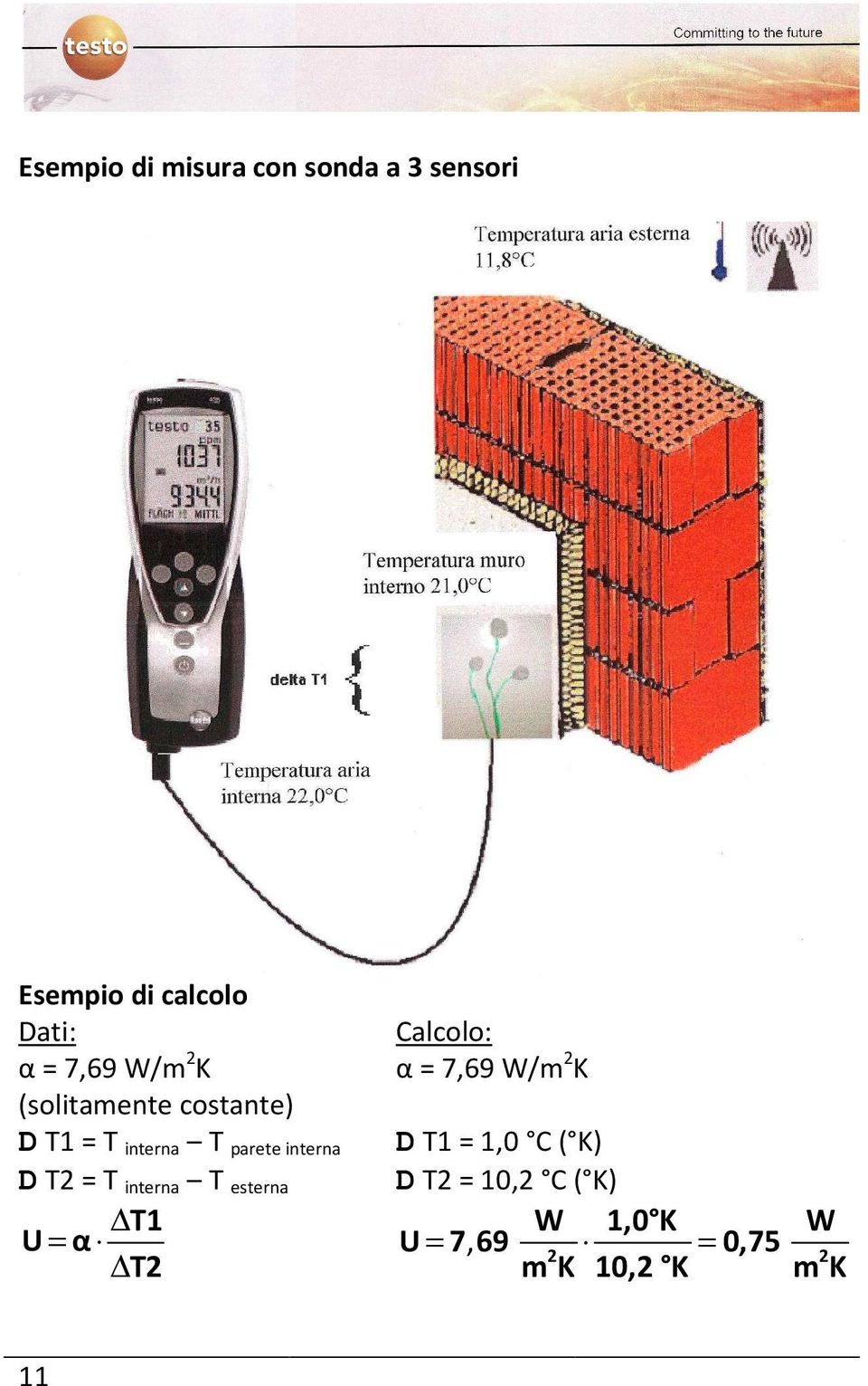 T interna T parete interna D T1 = 1,0 C ( K) D T2 = T interna T esterna