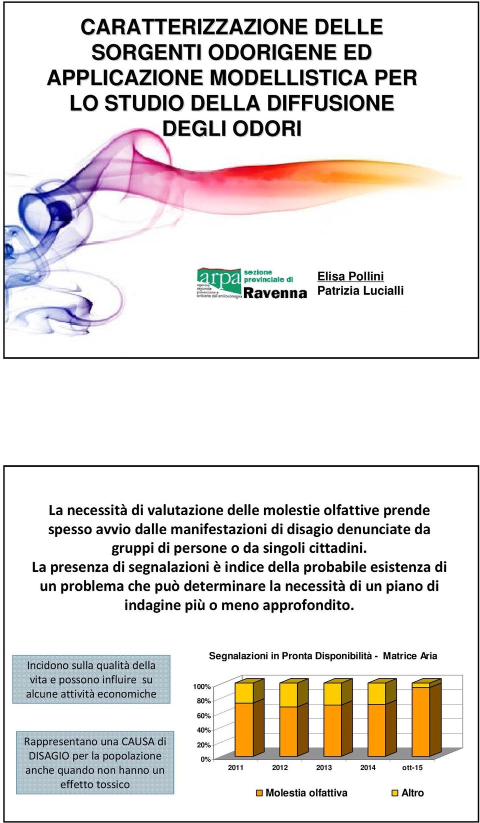 La presenza di segnalazioni è indice della probabile esistenza di un problema che può determinare la necessità di un piano di indagine più o meno approfondito.