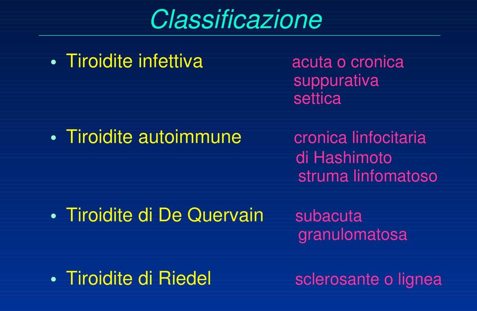 cronica suppurativa settica cronica linfocitaria di