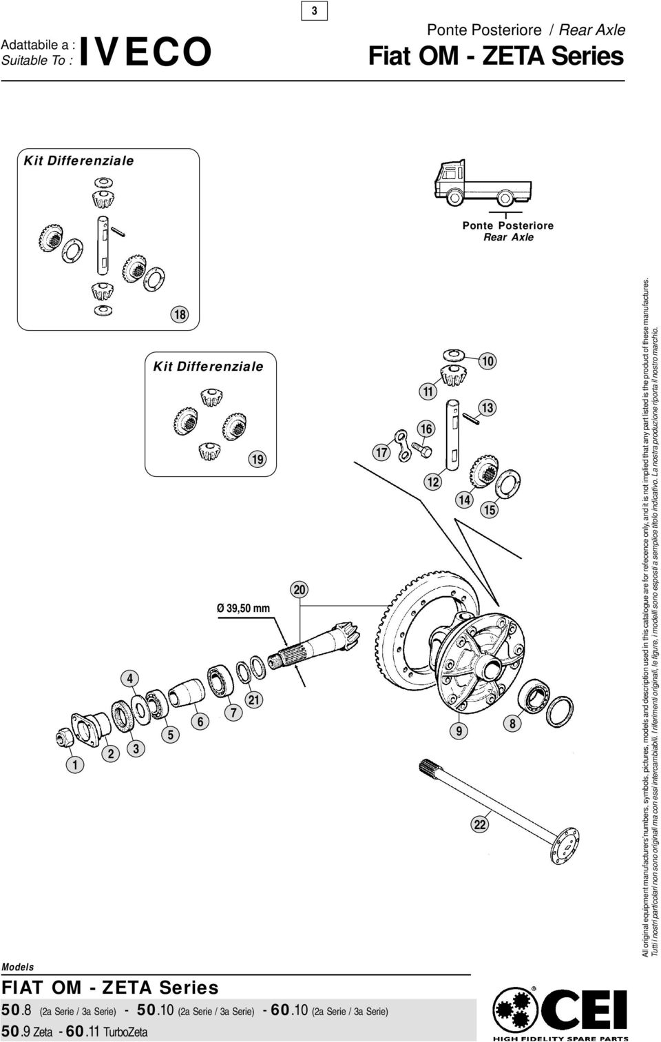 2 0 3 4 5 9 22 8 FIAT OM - ZETA Series 50.8 (2a Serie / 3a Serie) - 50.