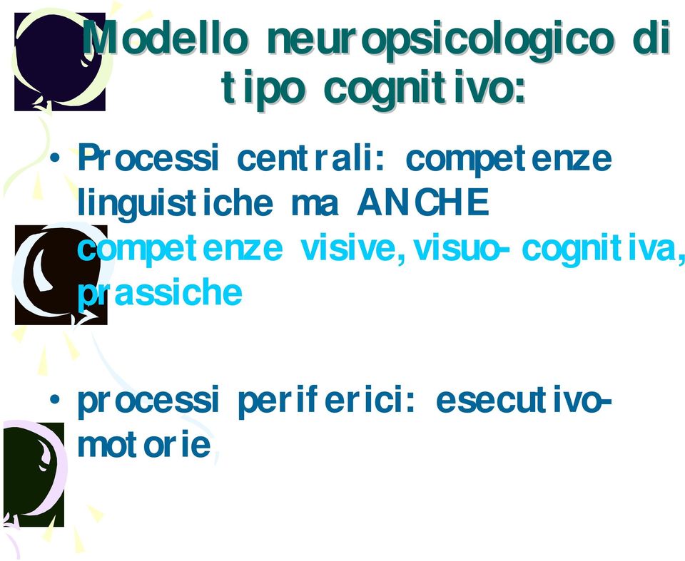 ma ANCHE competenze visive,visuo-cognitiva,