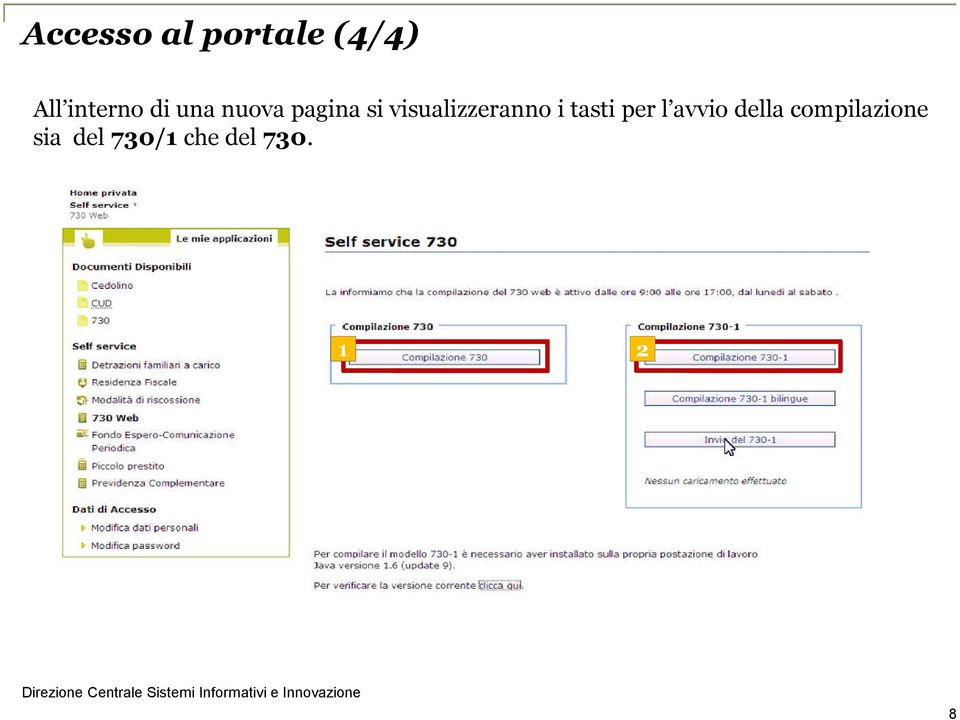 visualizzeranno i tasti per l avvio