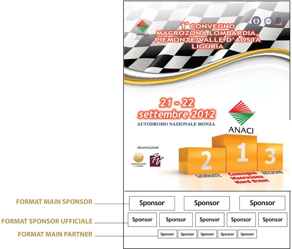 SPONSOR UFFICIALE FORMAT MAIN PARTNER Sponsor Sponsor Sponsor