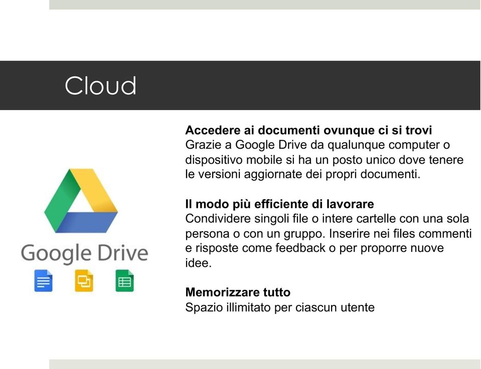 Il modo più efficiente di lavorare Condividere singoli file o intere cartelle con una sola persona o con un