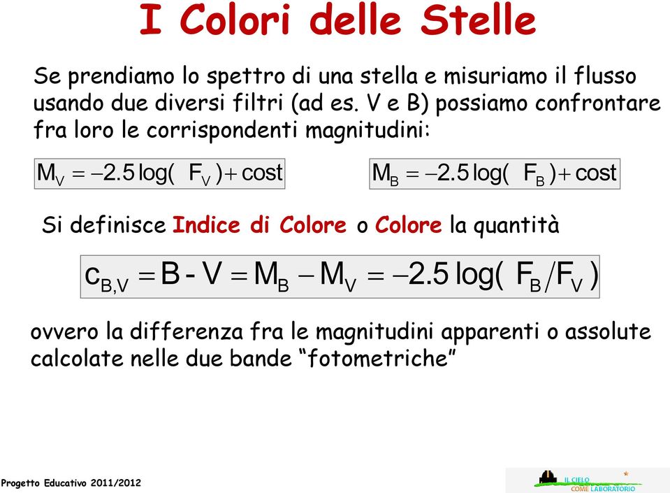 5 log(f V )cost M B -2.