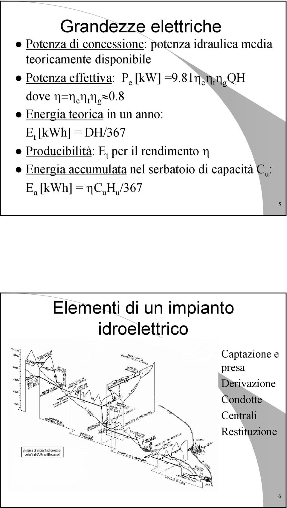 8 Energia teorica in un anno: E t [kwh] = DH/367 Producibilità: E t per il rendimento η Energia accumulata