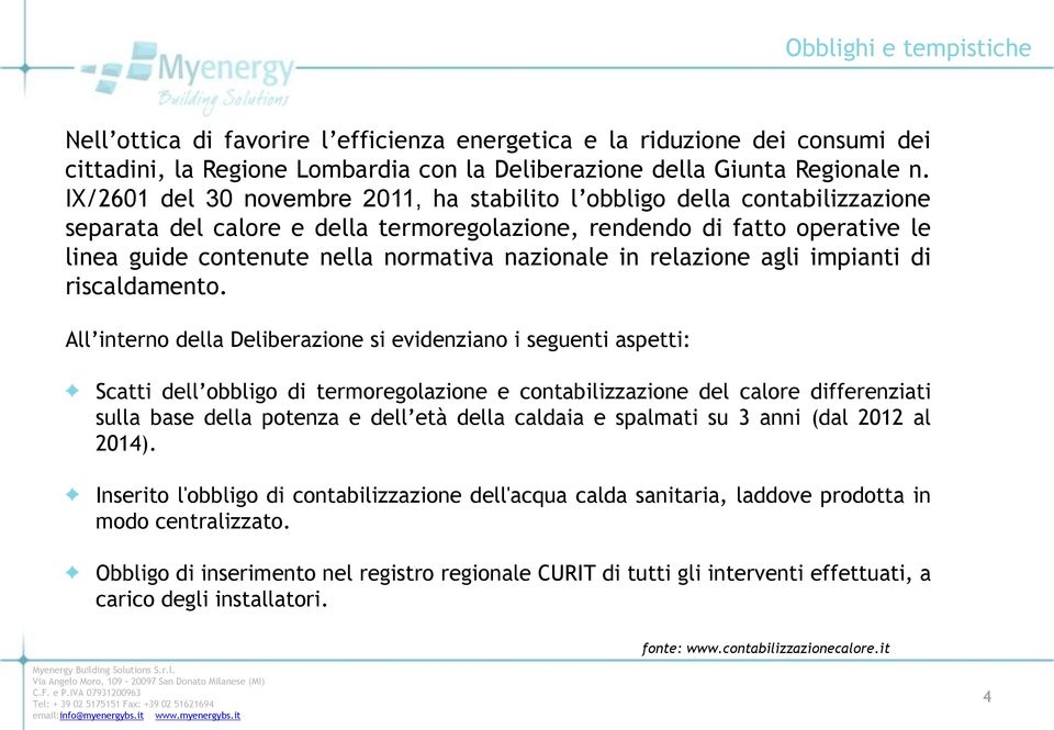 nazionale in relazione agli impianti di riscaldamento.