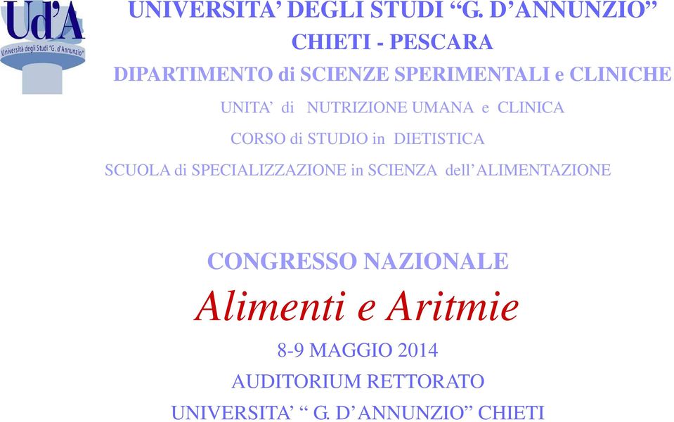 di NUTRIZIONE UMANA e CLINICA CORSO di STUDIO in DIETISTICA SCUOLA di