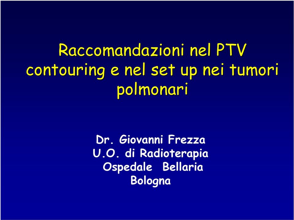 tumori polmonari Dr.