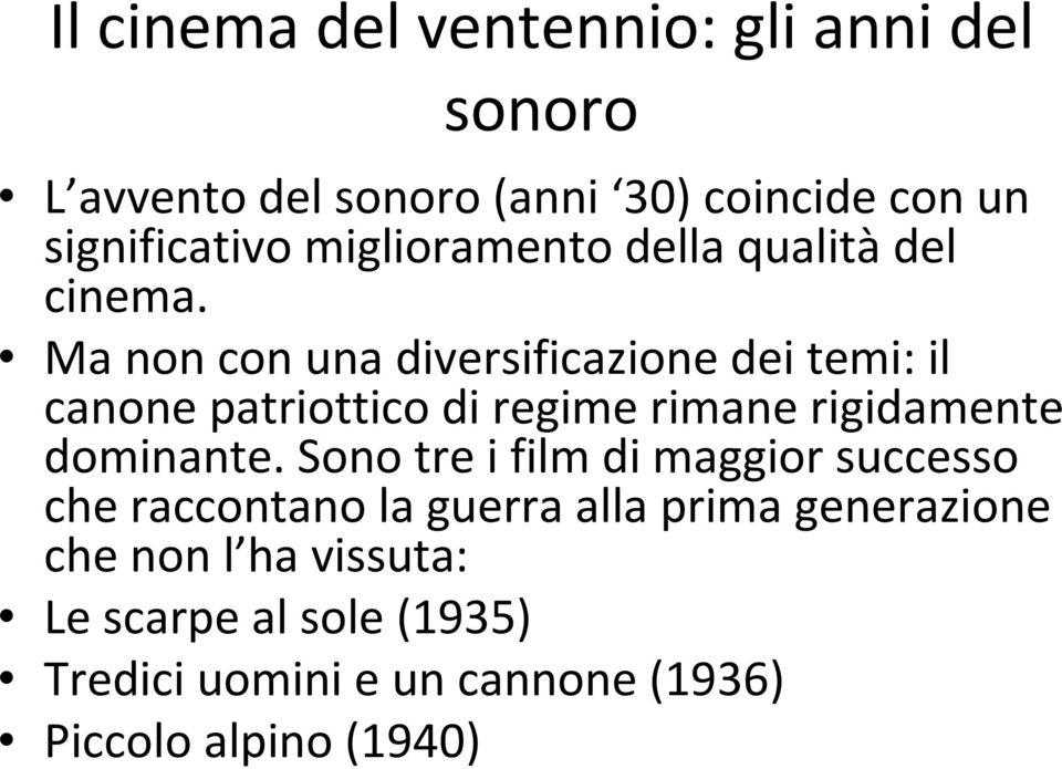 Ma non con una diversificazione dei temi: il canone patriottico di regime rimane rigidamente dominante.