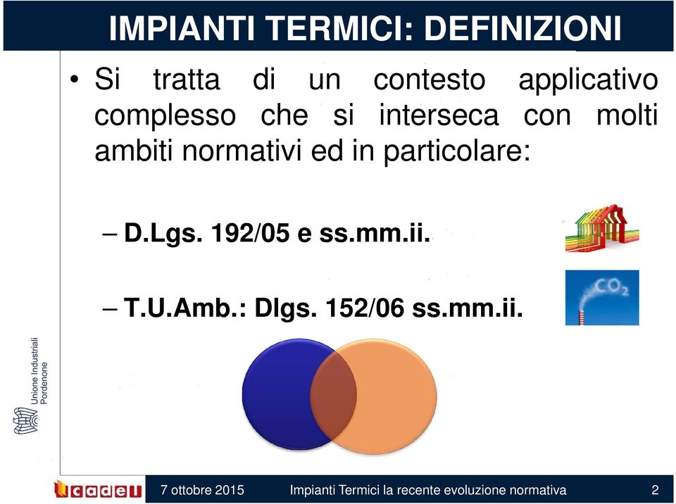 ed in particolare: D.Lgs. 192/05 e ss.mm.ii. T.U.Amb.: Dlgs.