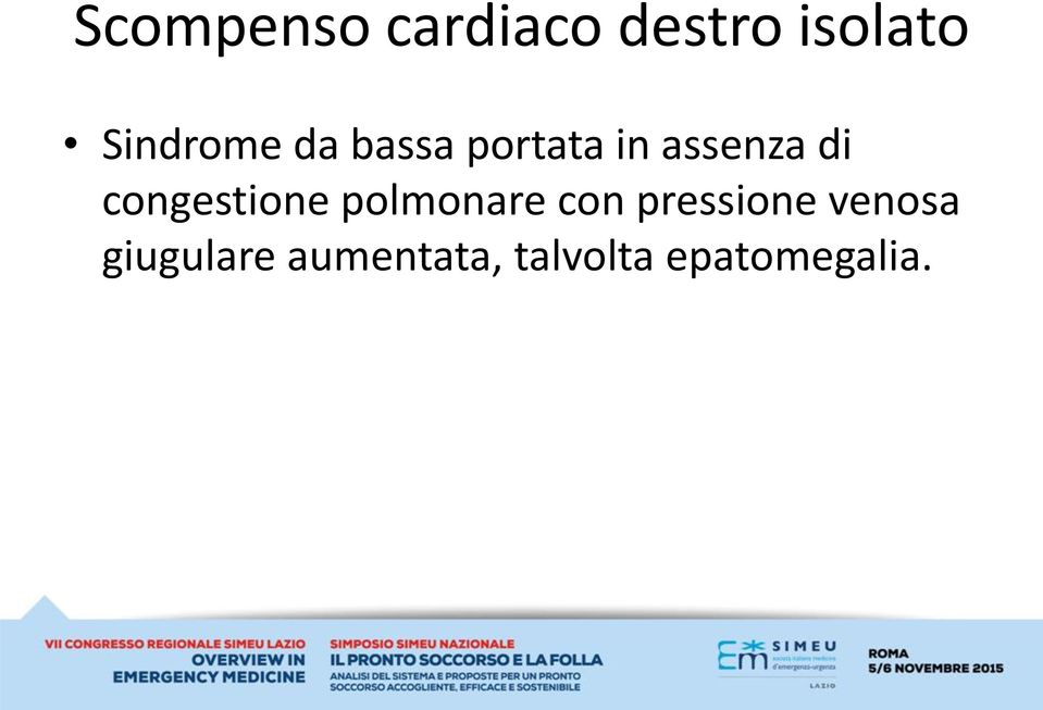 congestione polmonare con pressione