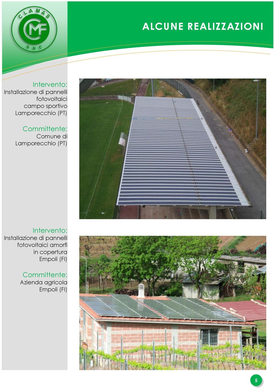 (PT) Installazione di pannelli fotovoltaici amorfi